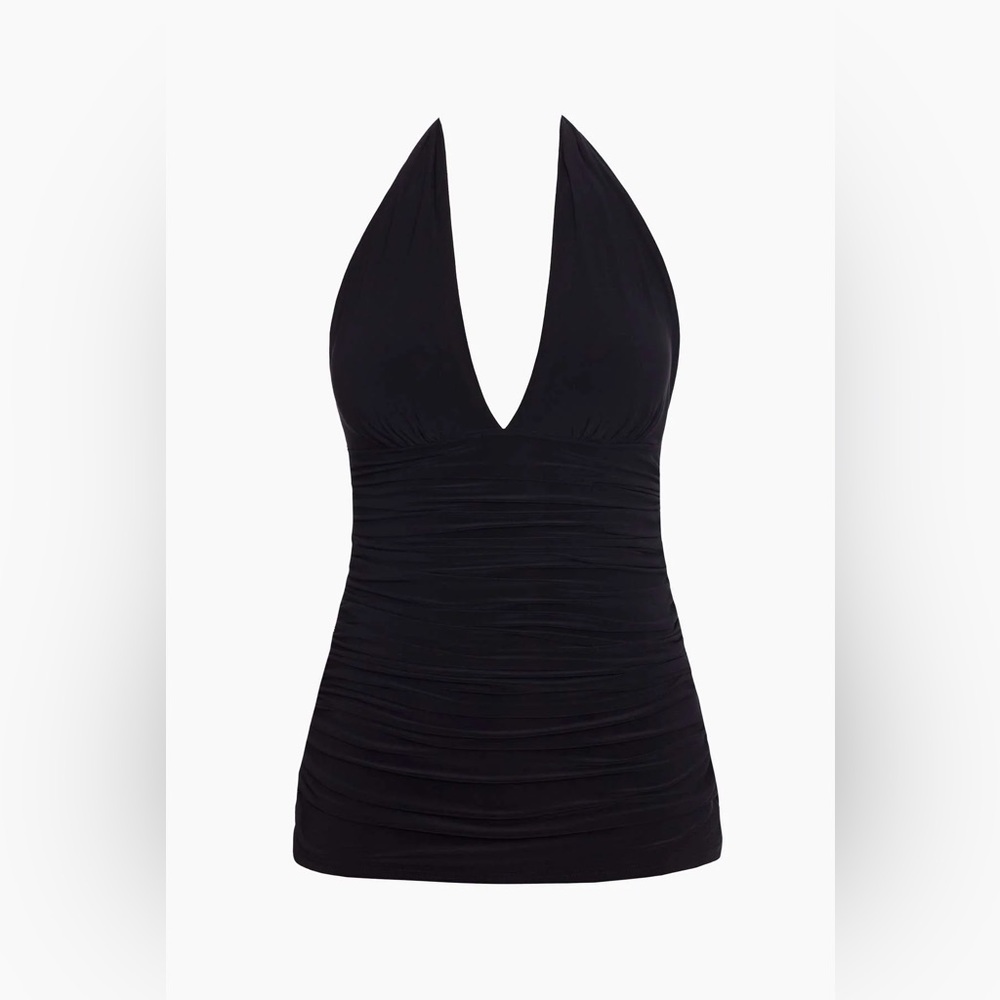 🆕 MAGICSUIT Halter Neck Tummy Control Swim Dress One-Piece Black 10 Medium M - Picture 5 of 16